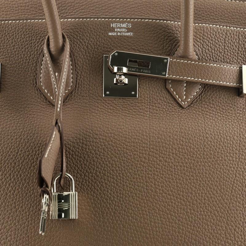 Hermes Birkin Handbag Etoupe Togo With Palladium Hardware 35 1