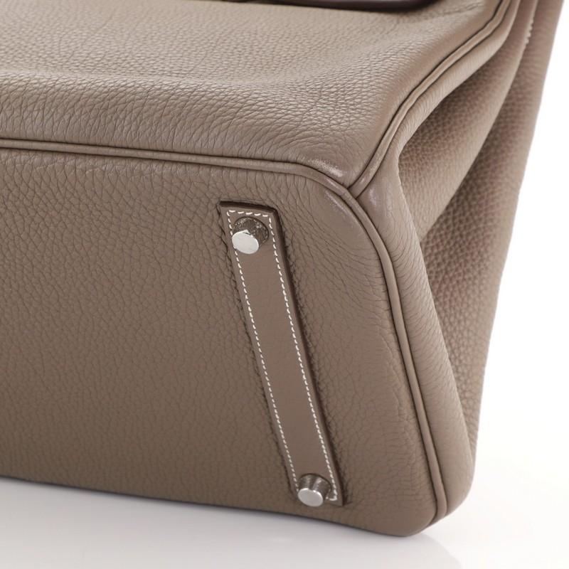 Hermes Birkin Handbag Etoupe Togo with Palladium Hardware 35 2