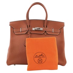 Hermes Birkin Handbag Etrusque Clemence with Palladium Hardware 35