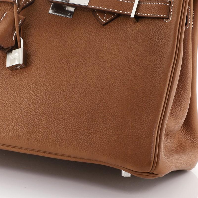 Hermes Birkin Handbag Fauve Barenia Faubourg with Palladium Hardware 30 1