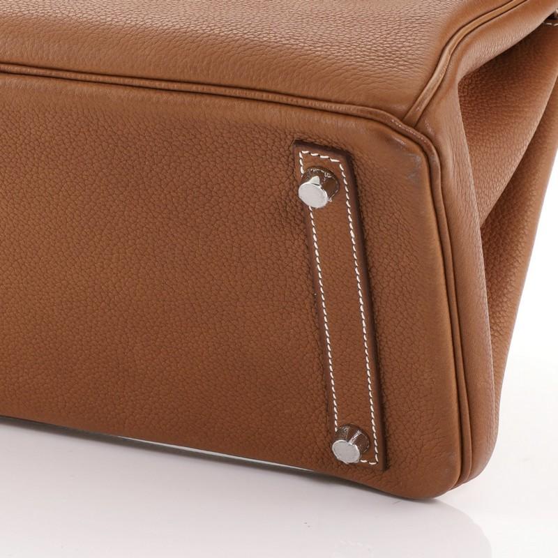 Hermes Birkin Handbag Fauve Barenia Faubourg with Palladium Hardware 30 3