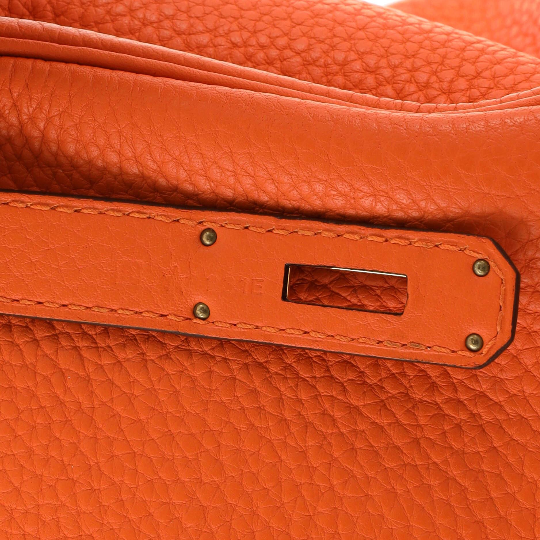 Hermes Birkin Handbag Feu Clemence with Gold Hardware 30 5