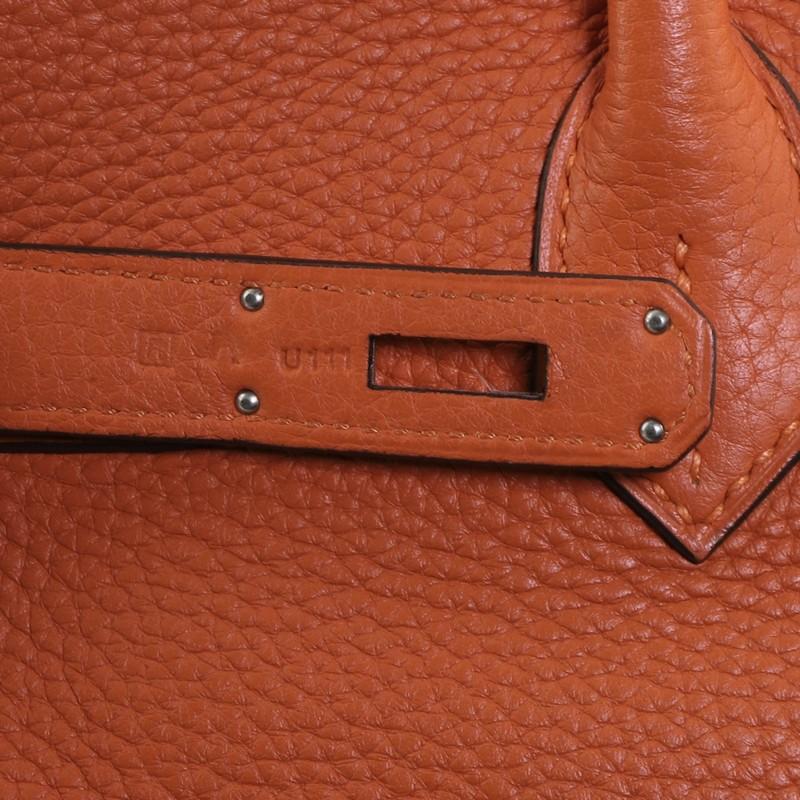 Hermes Birkin Handbag Feu Togo with Palladium Hardware 30 3