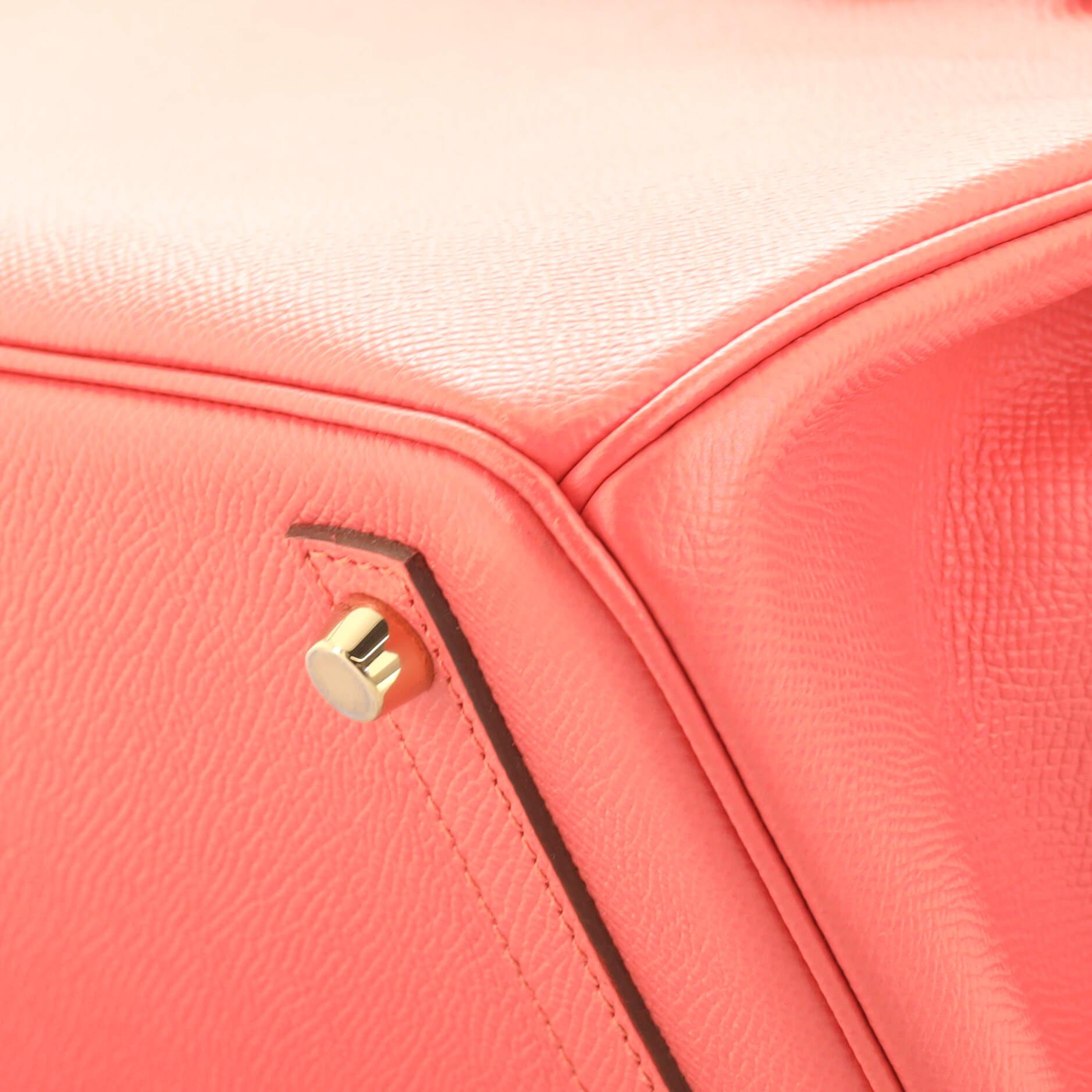 Hermes Birkin Handbag Flamingo Epsom with Gold Hardware 30 3