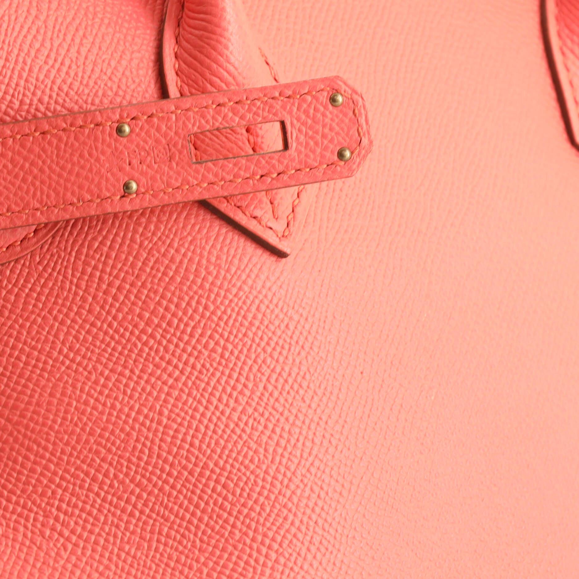 Hermes Birkin Handbag Flamingo Epsom with Gold Hardware 30 4