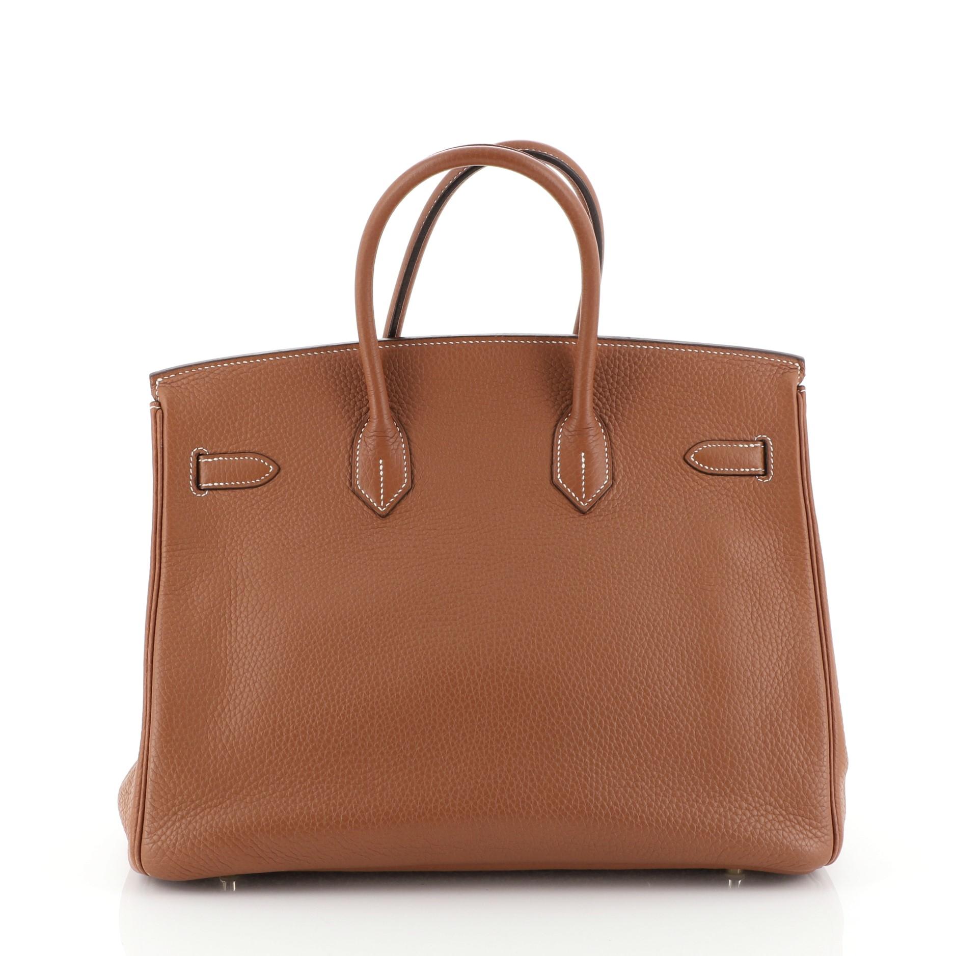 Brown Hermes Birkin Handbag