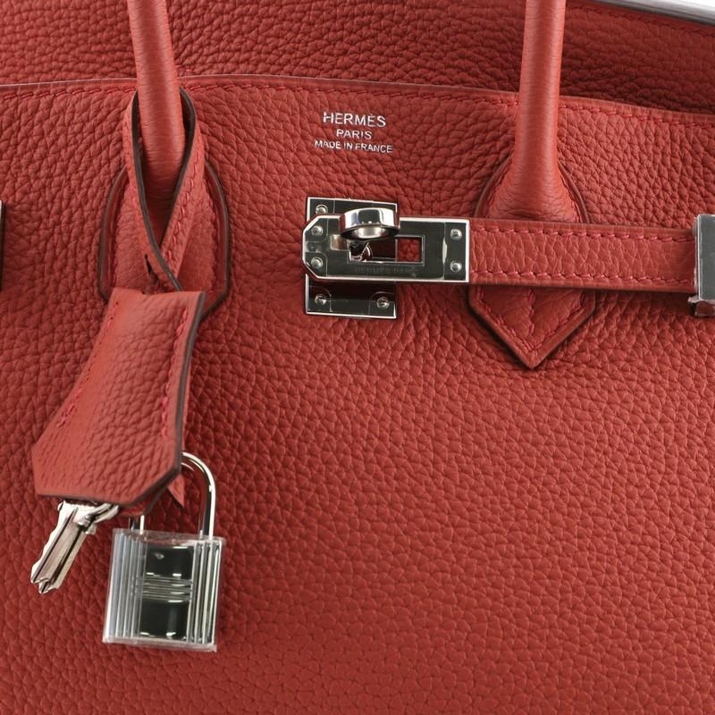 Hermes Birkin Handbag Geranium Togo with Palladium Hardware 25 1