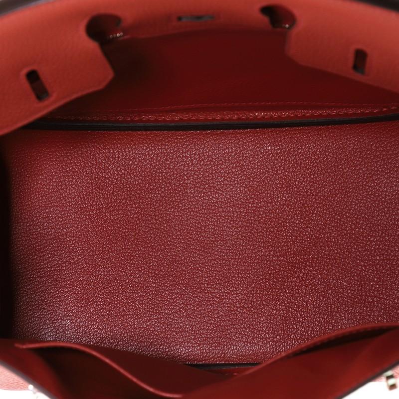 Hermes Birkin Handbag Geranium Togo with Palladium Hardware 25 2