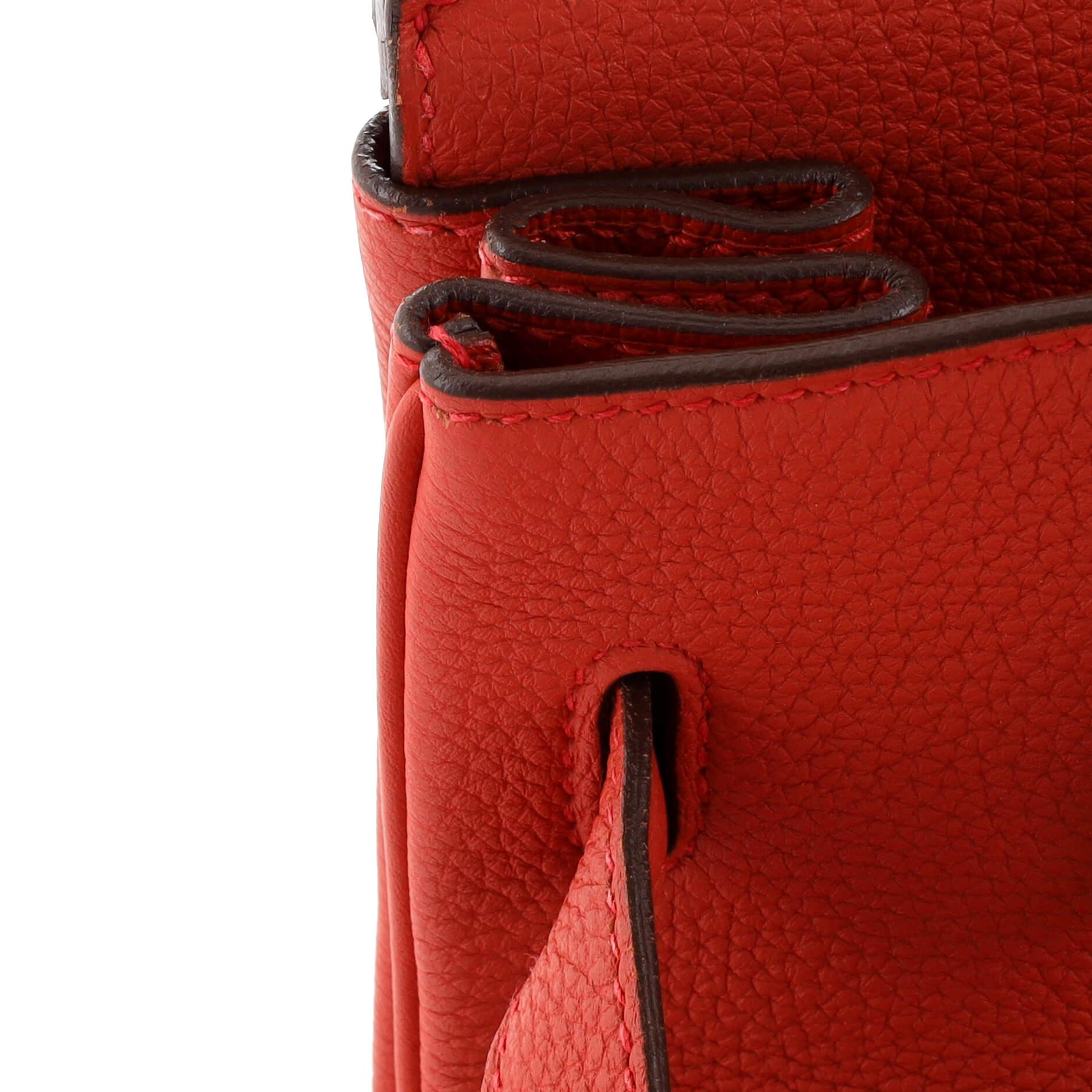 Hermes Birkin Handbag Geranium Togo with Palladium Hardware 30 5