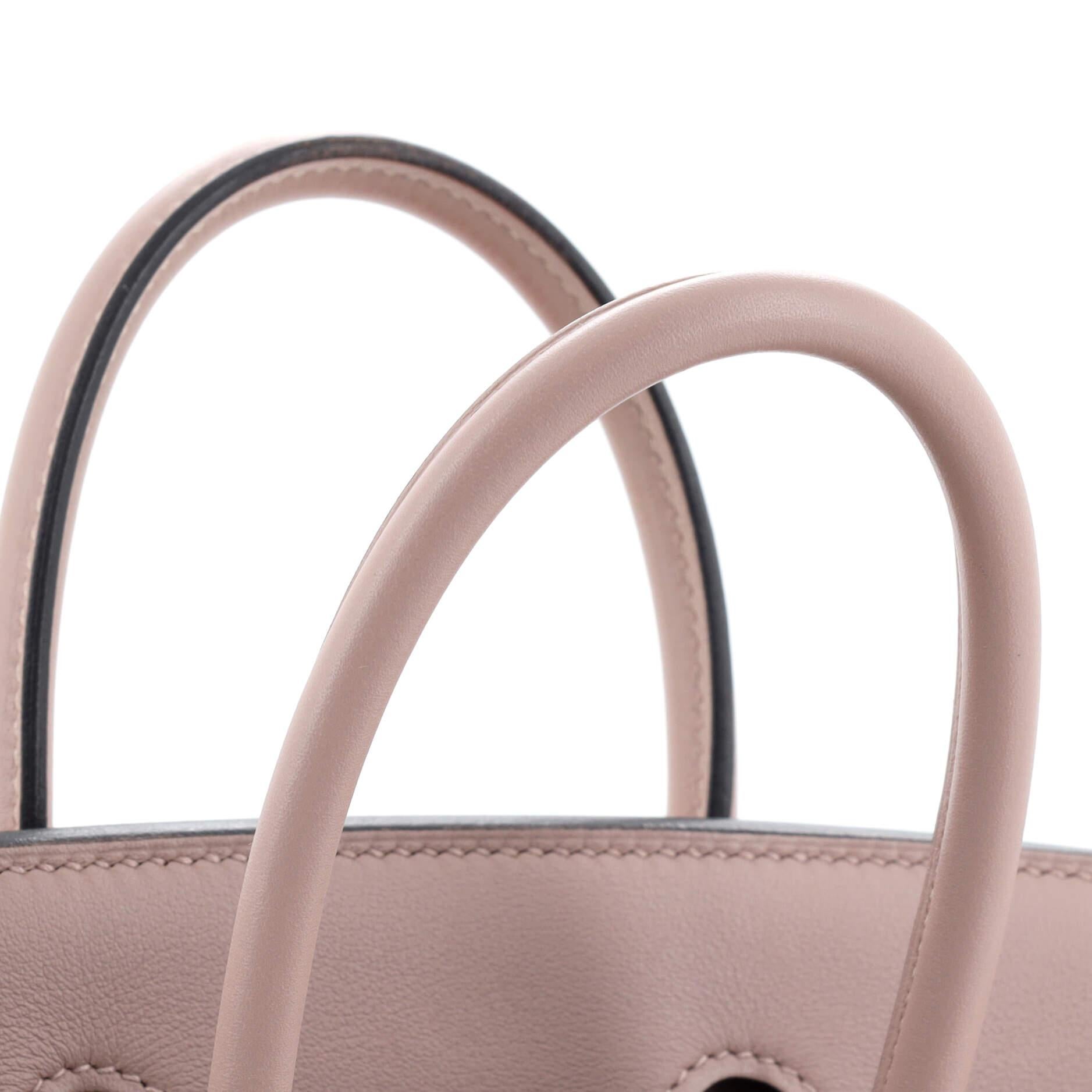 Hermes Birkin Handbag Glycine Swift with Palladium Hardware 25 For Sale 7