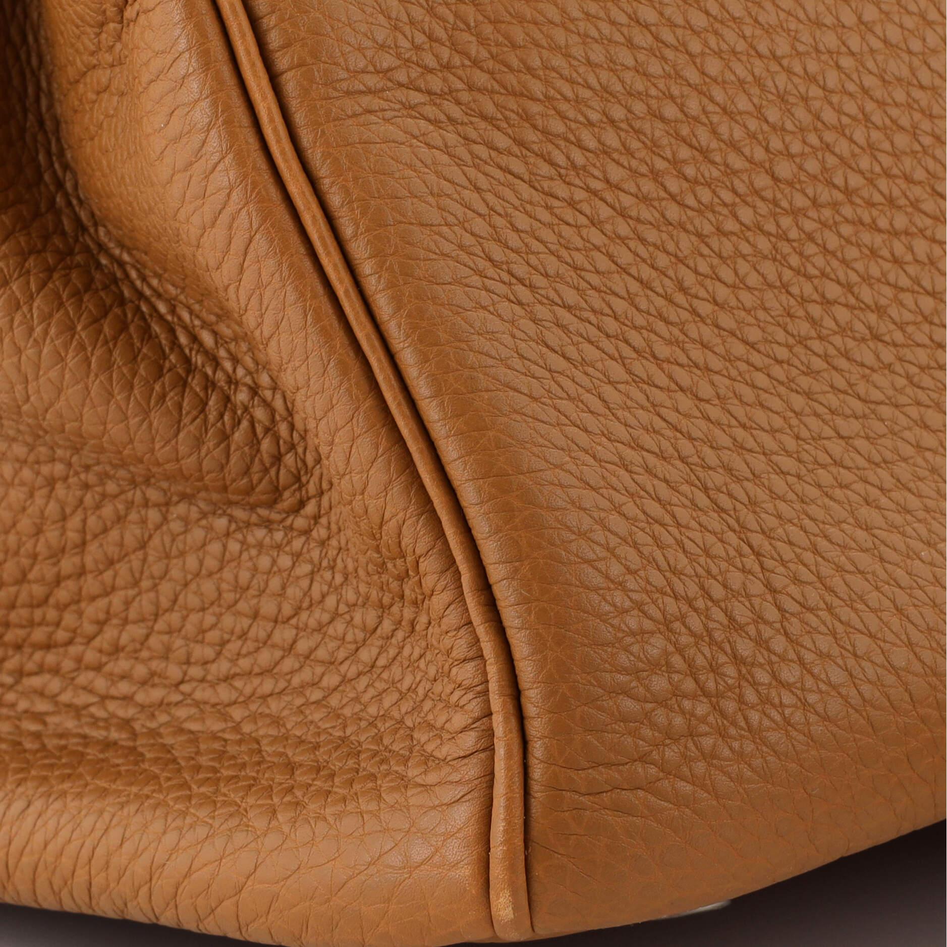 Hermes Birkin Handbag Gold Clemence with Palladium Hardware 35 For Sale 6