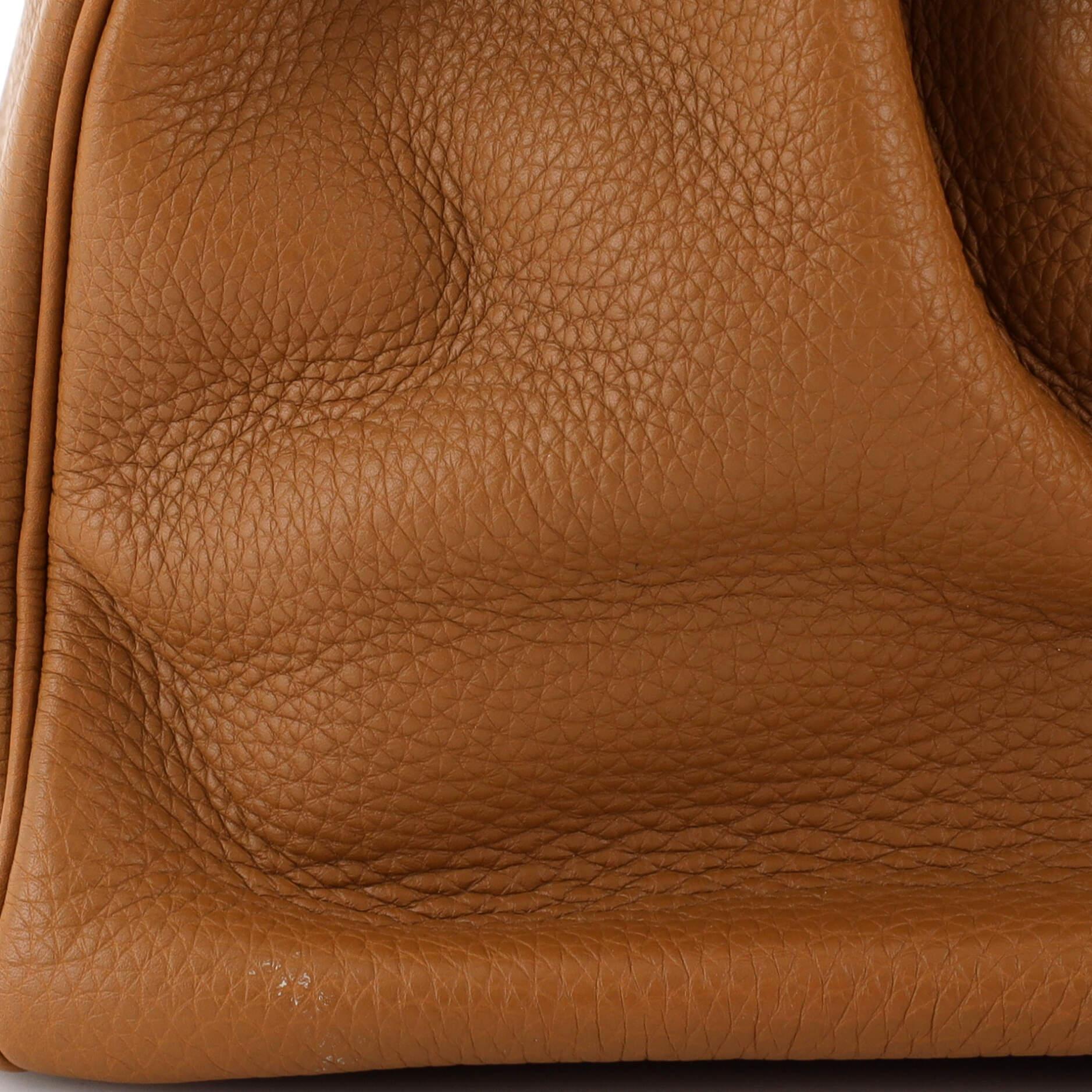 Hermes Birkin Handbag Gold Clemence with Palladium Hardware 35 For Sale 5