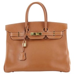Hermes Birkin Handbag Gold Courchevel with Gold Hardware 35