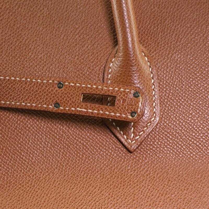 Hermes Birkin Handbag Gold Courchevel with Gold Hardware 40 6