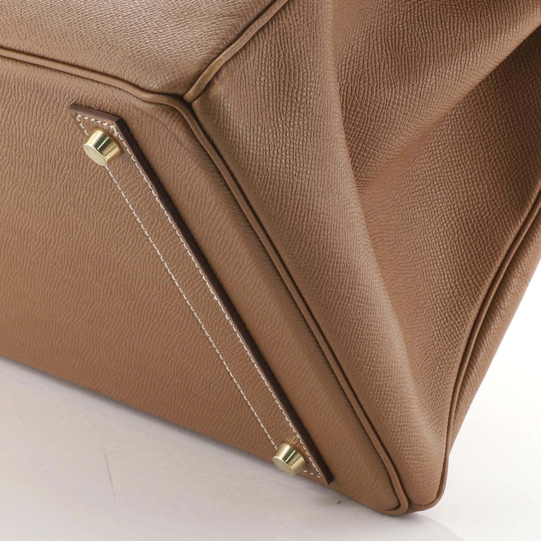 Hermes Birkin Handbag Gold Courchevel with Gold Hardware 40 2