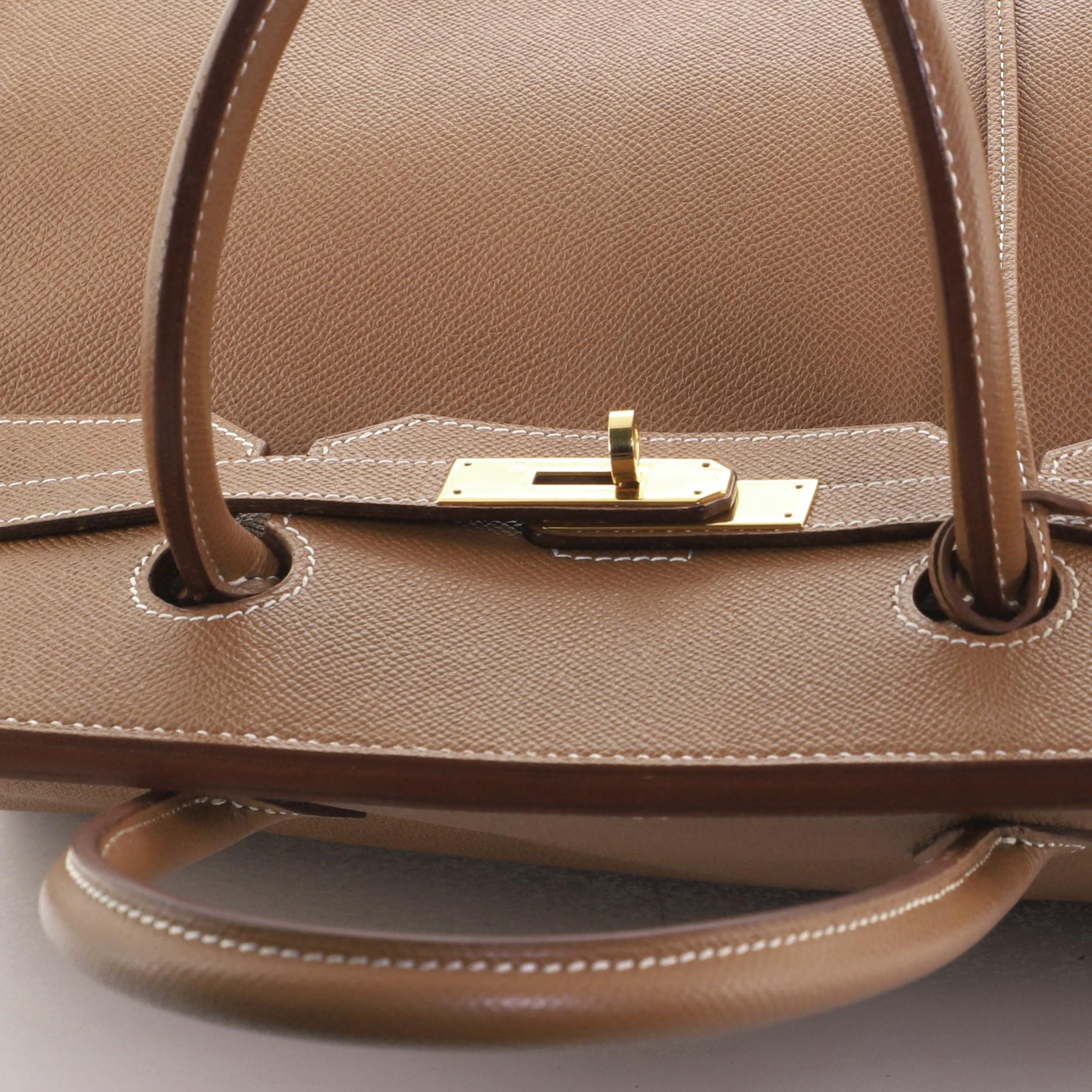 Hermes Birkin Handbag Gold Courchevel with Gold Hardware 40 3