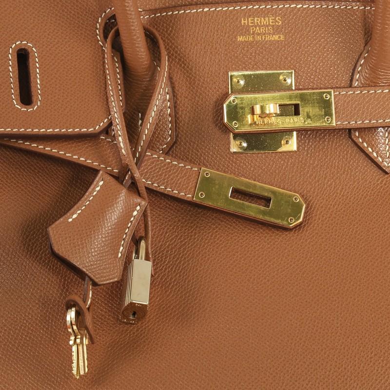 Hermes Birkin Handbag Gold Epsom with Gold Hardware 35 1