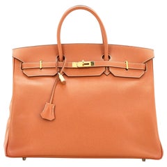 Hermes Birkin Handbag Gold Epsom with Gold Hardware 40