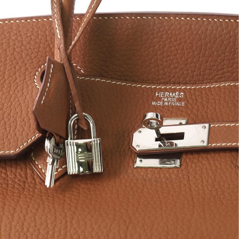 Hermes Birkin Handbag Gold Fjord with Palladium Hardware 40 3