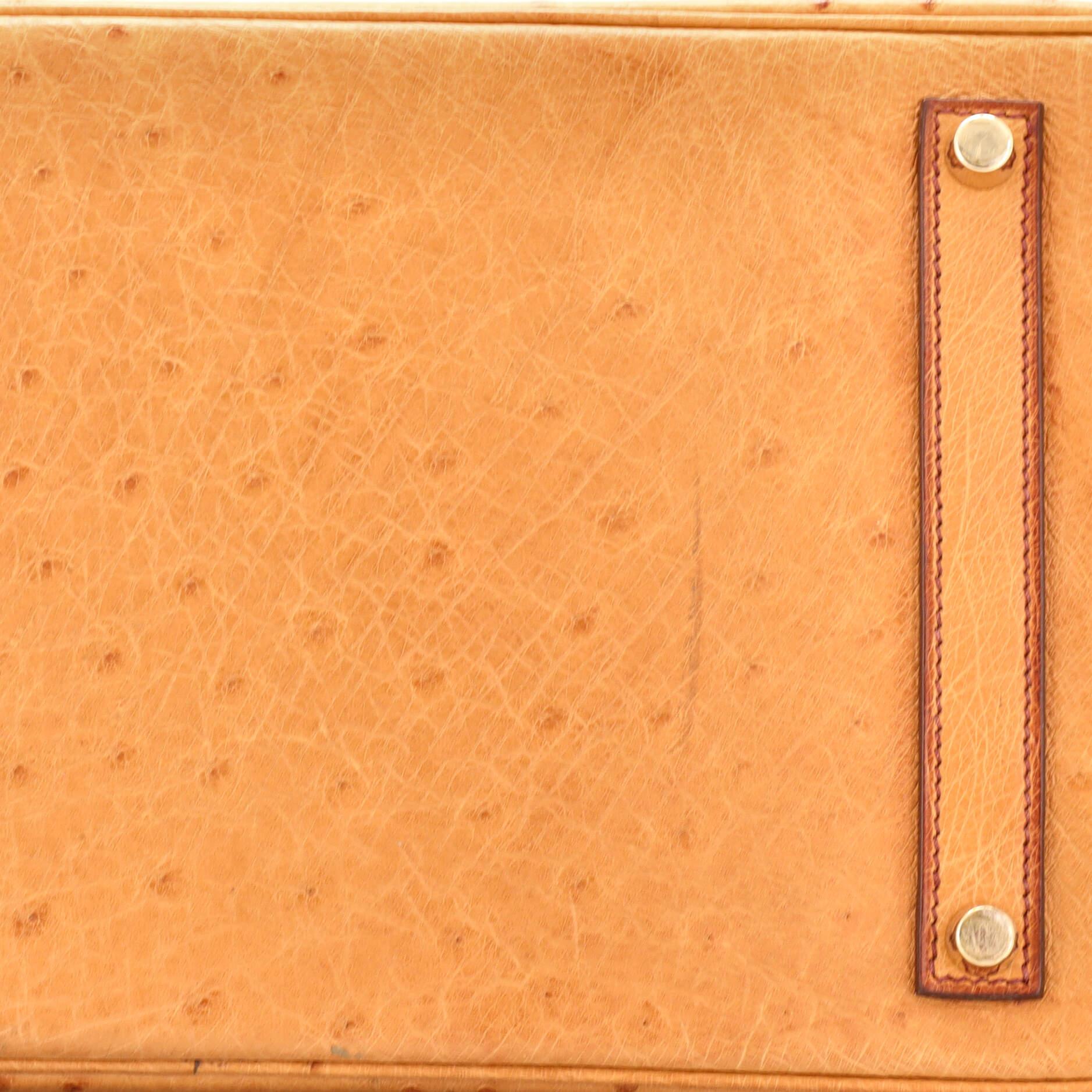 Hermes Birkin Handbag Gold Ostrich with Gold Hardware 35 3