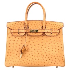 Hermes Birkin 35 Etrusque Autruche Ostrich Gold Hardware #Z - Vendome Monte  Carlo