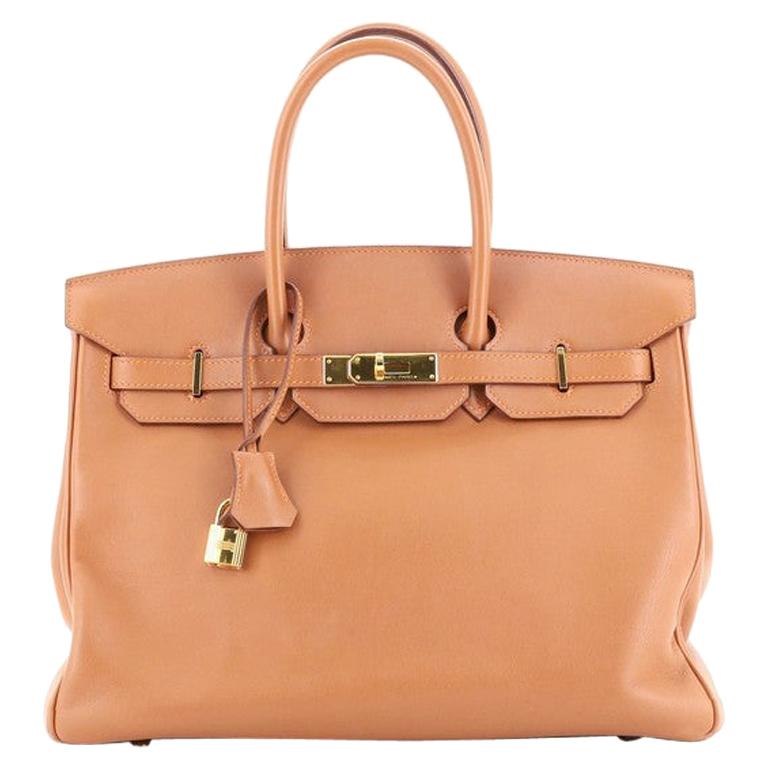 Hermes Birkin Handbag Gold Swift with Gold Hardware 35
