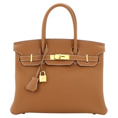 Hermes Birkin Handbag Gold Togo with Gold Hardware 30