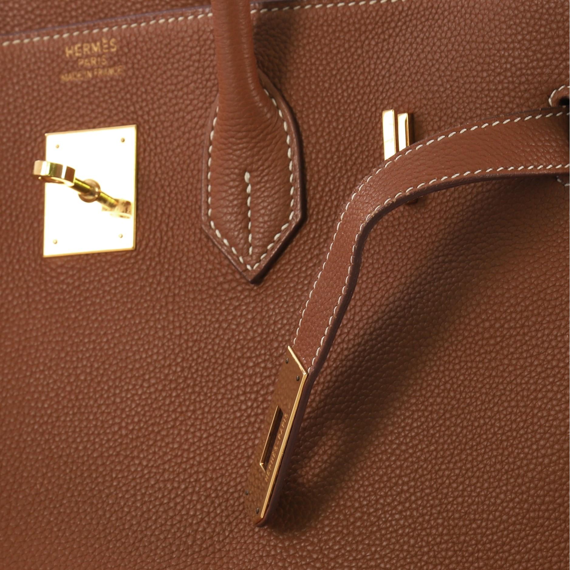 Hermes Birkin Handbag Gold Togo with Gold Hardware 35 5
