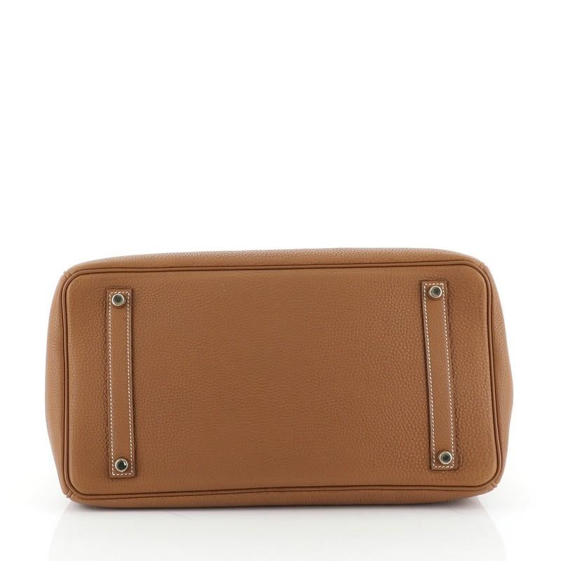 Hermes Birkin Handbag Gold Togo With Gold Hardware 35  In Good Condition In NY, NY
