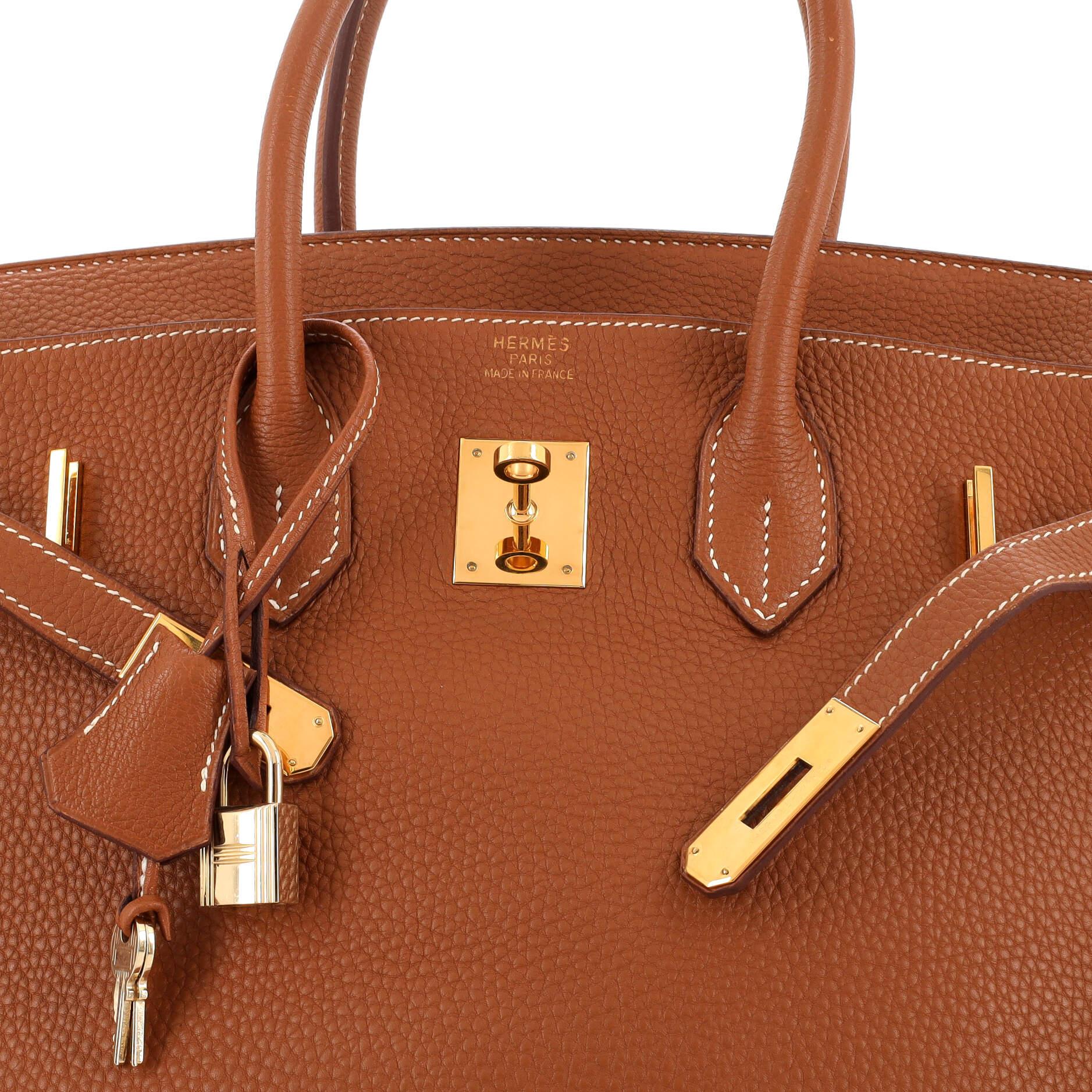 Hermes Birkin Handbag Gold Togo with Gold Hardware 35 1