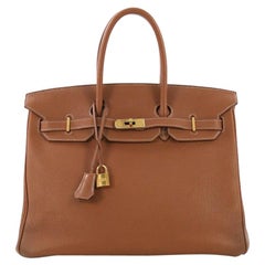 Hermes Birkin Handbag Gold Togo with Gold Hardware 35