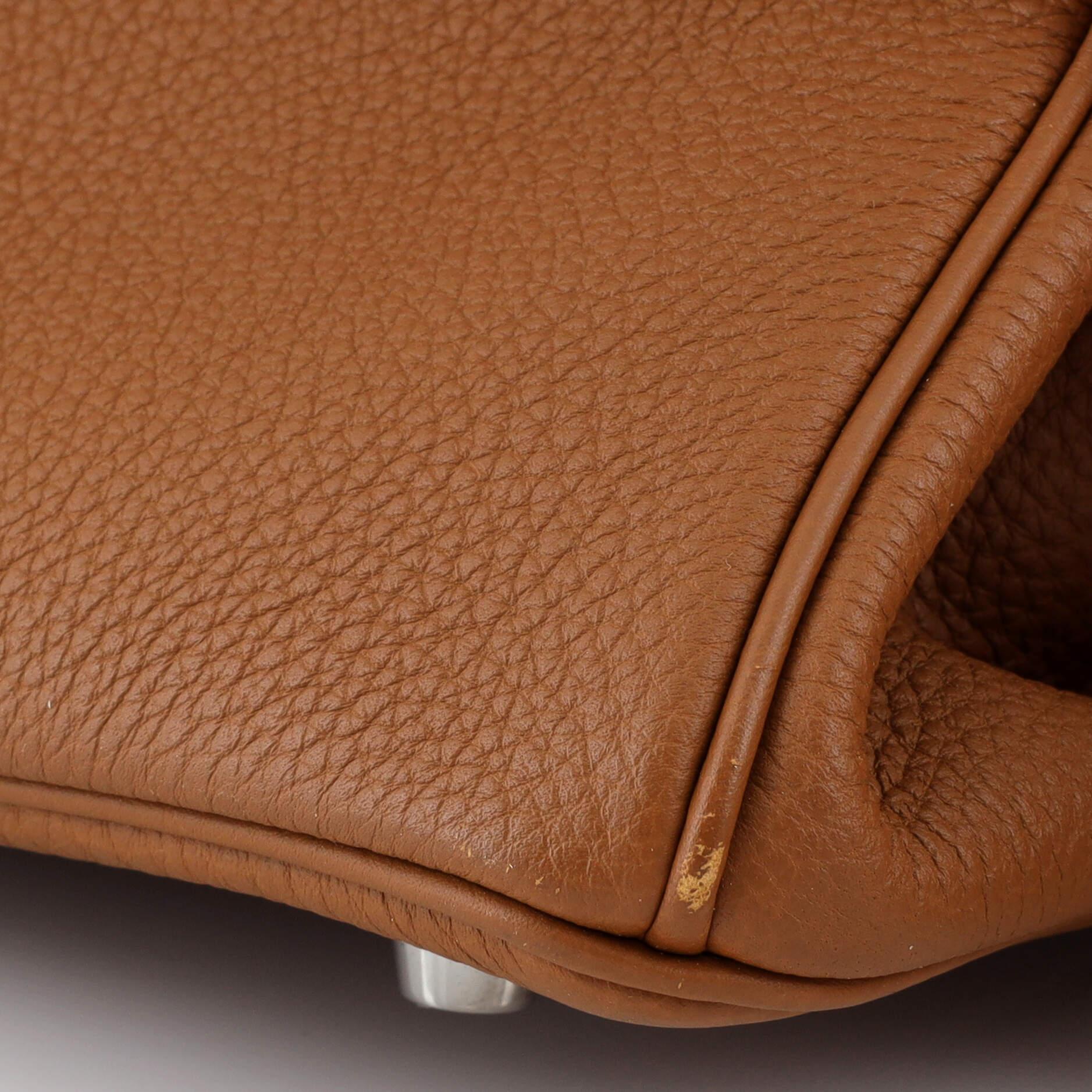 Hermes Birkin Handbag Gold Togo with Palladium Hardware 25 4