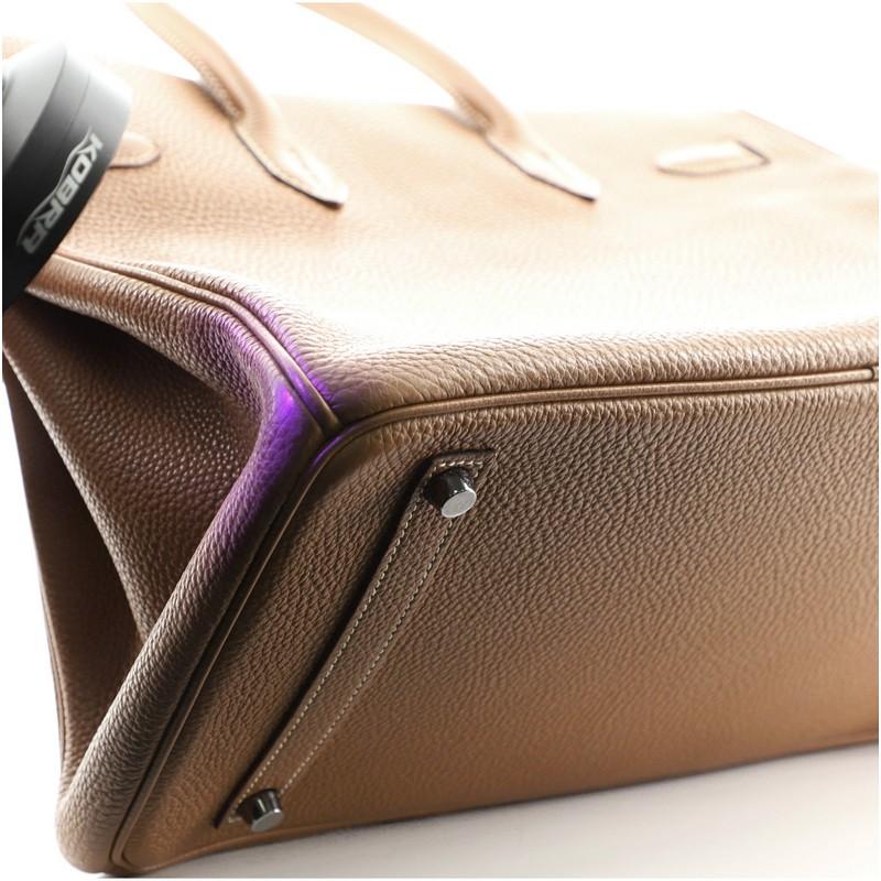 Hermes Birkin Handbag Gold Togo with Ruthenium Hardware 35 6