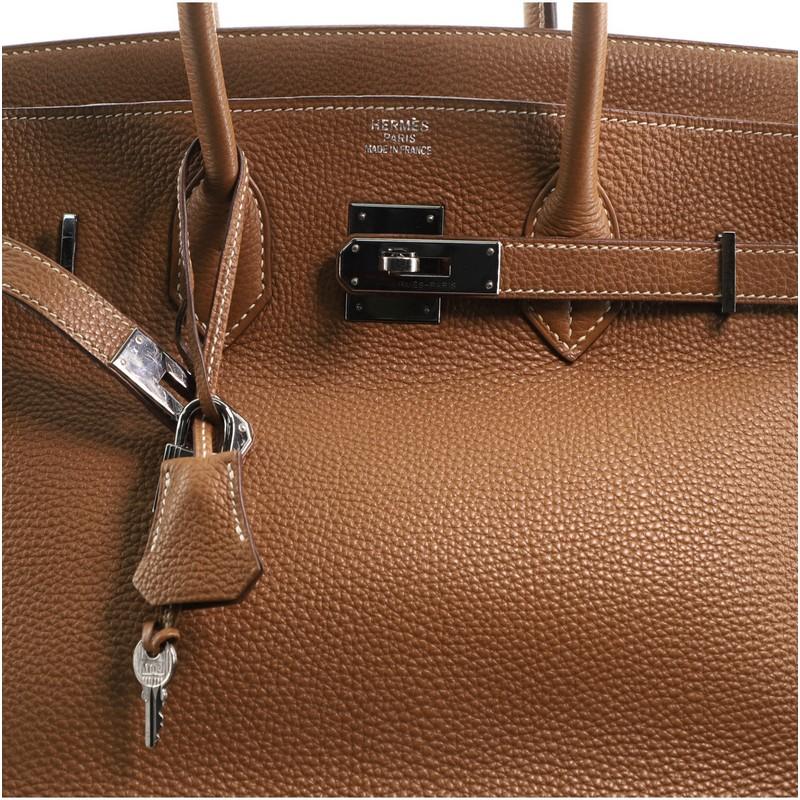 Hermes Birkin Handbag Gold Togo with Ruthenium Hardware 35 2