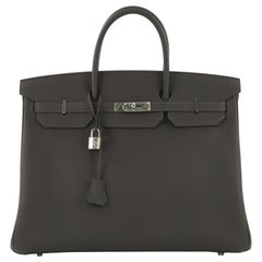Hermes Birkin Handbag Graphite Togo With Palladium Hardware 40