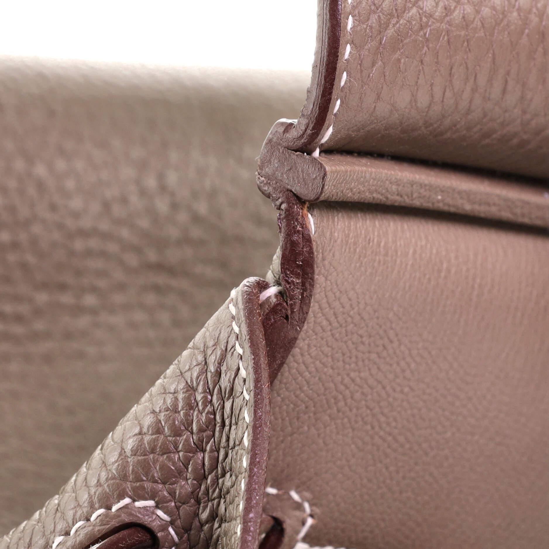 Hermes Birkin Handbag Grey Clemence with Palladium Hardware 35 4