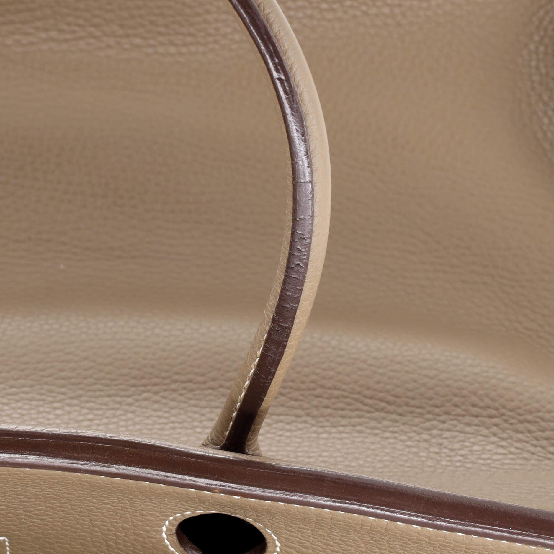 Hermes Birkin Handbag Grey Clemence with Palladium Hardware 40 For Sale 3