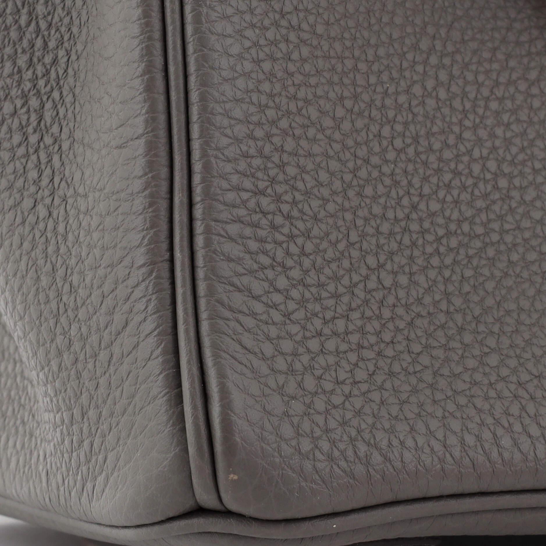 Hermes Birkin Handbag Grey Clemence with Rose Gold Hardware 25 4
