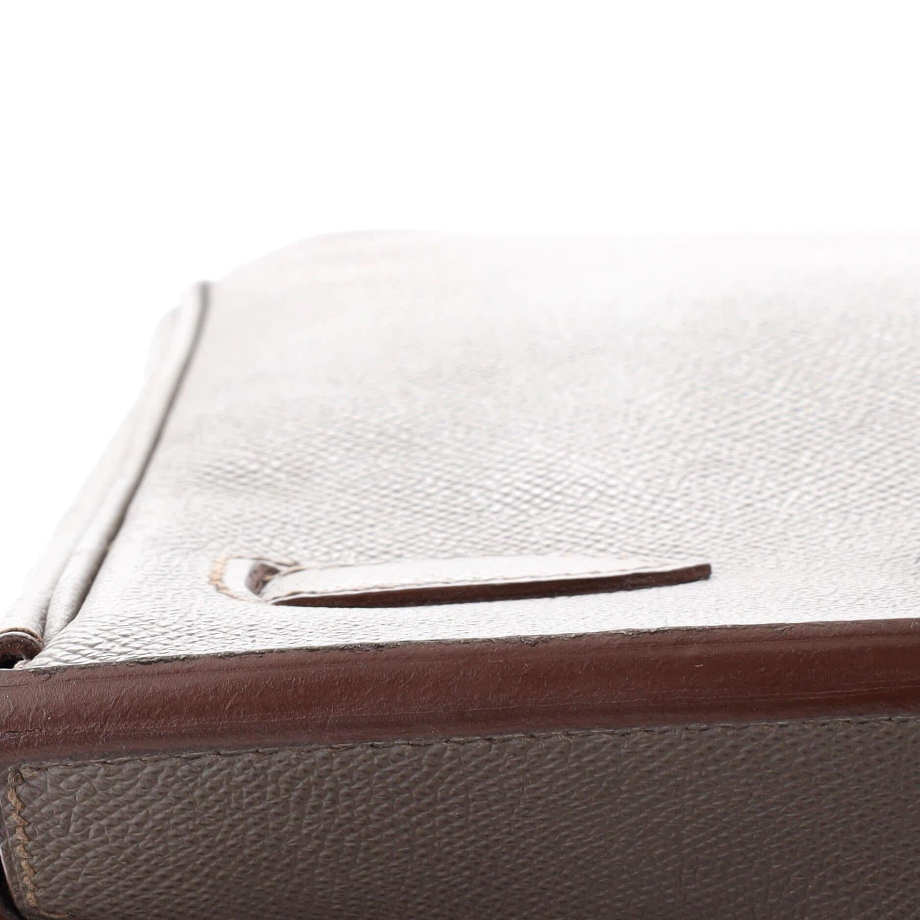Hermes Birkin Handbag Grey Epsom with Palladium Hardware 30 7
