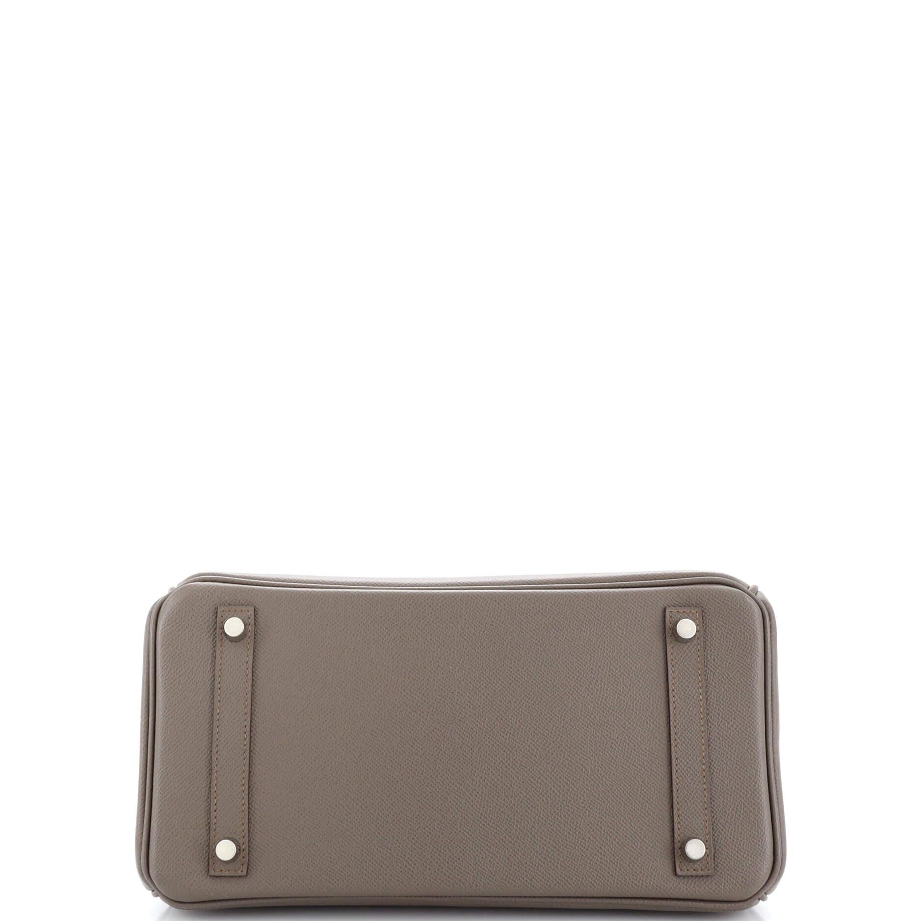 Hermes Birkin Handbag Grey Epsom with Palladium Hardware 30 1
