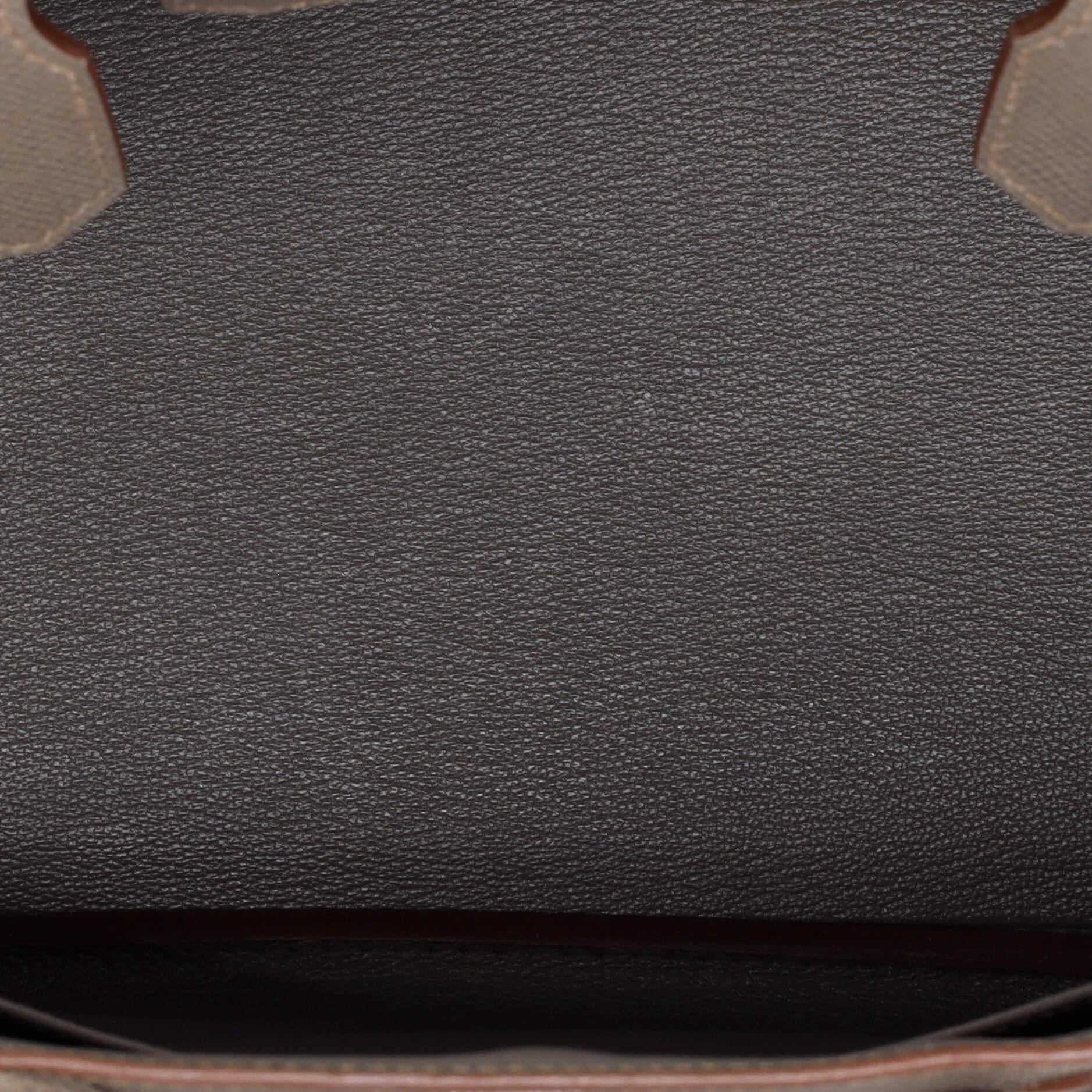 Hermes Birkin Handbag Grey Epsom with Palladium Hardware 30 2