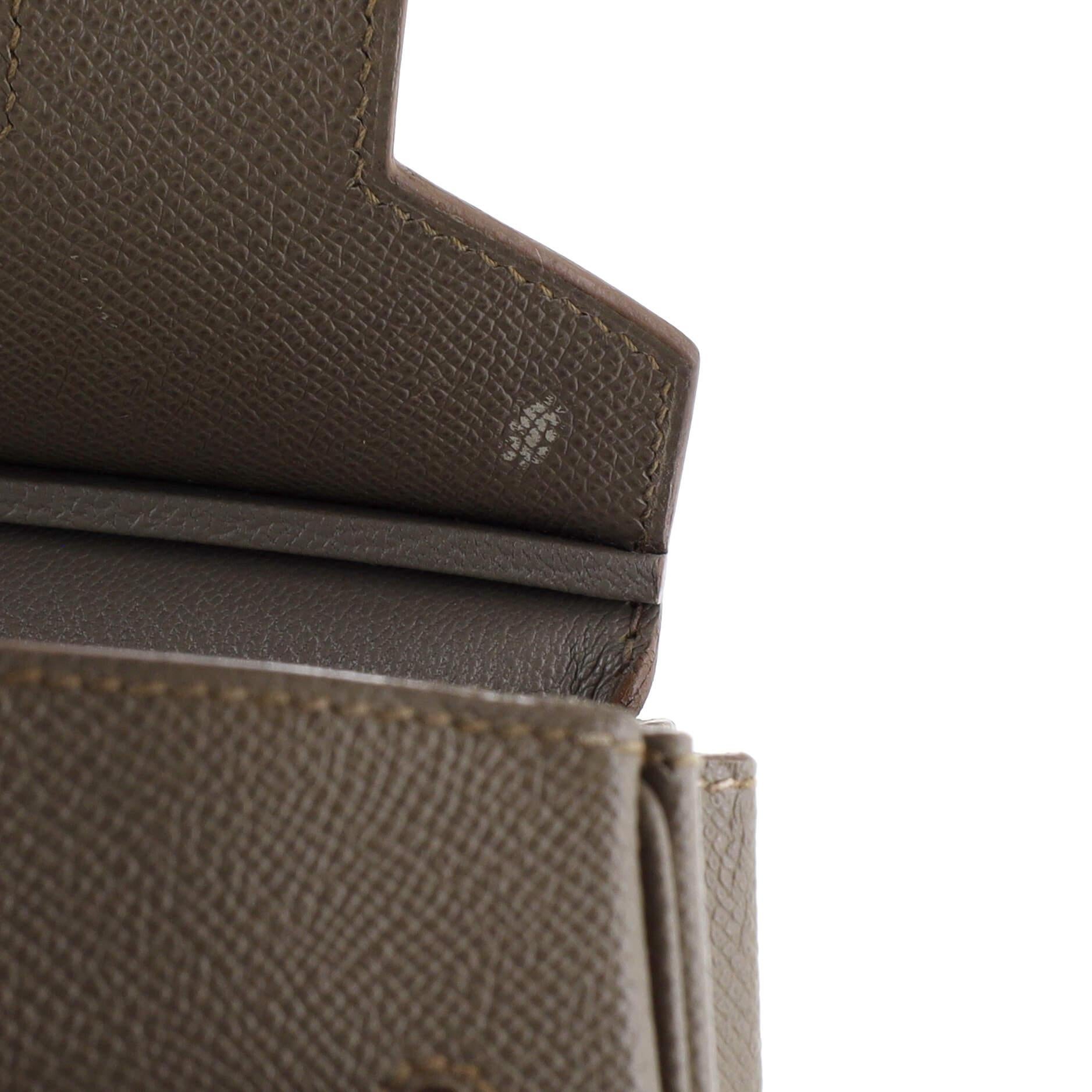 Hermes Birkin Handbag Grey Epsom with Palladium Hardware 35 5