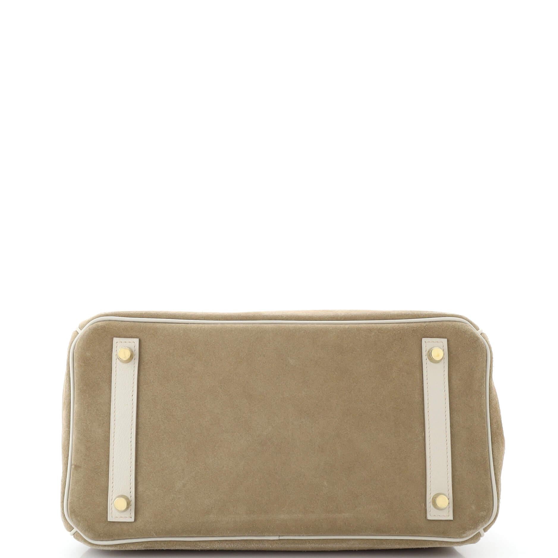 Women's Hermes Birkin Handbag Grey Grizzly with Evergrain with Gold Hardware 30