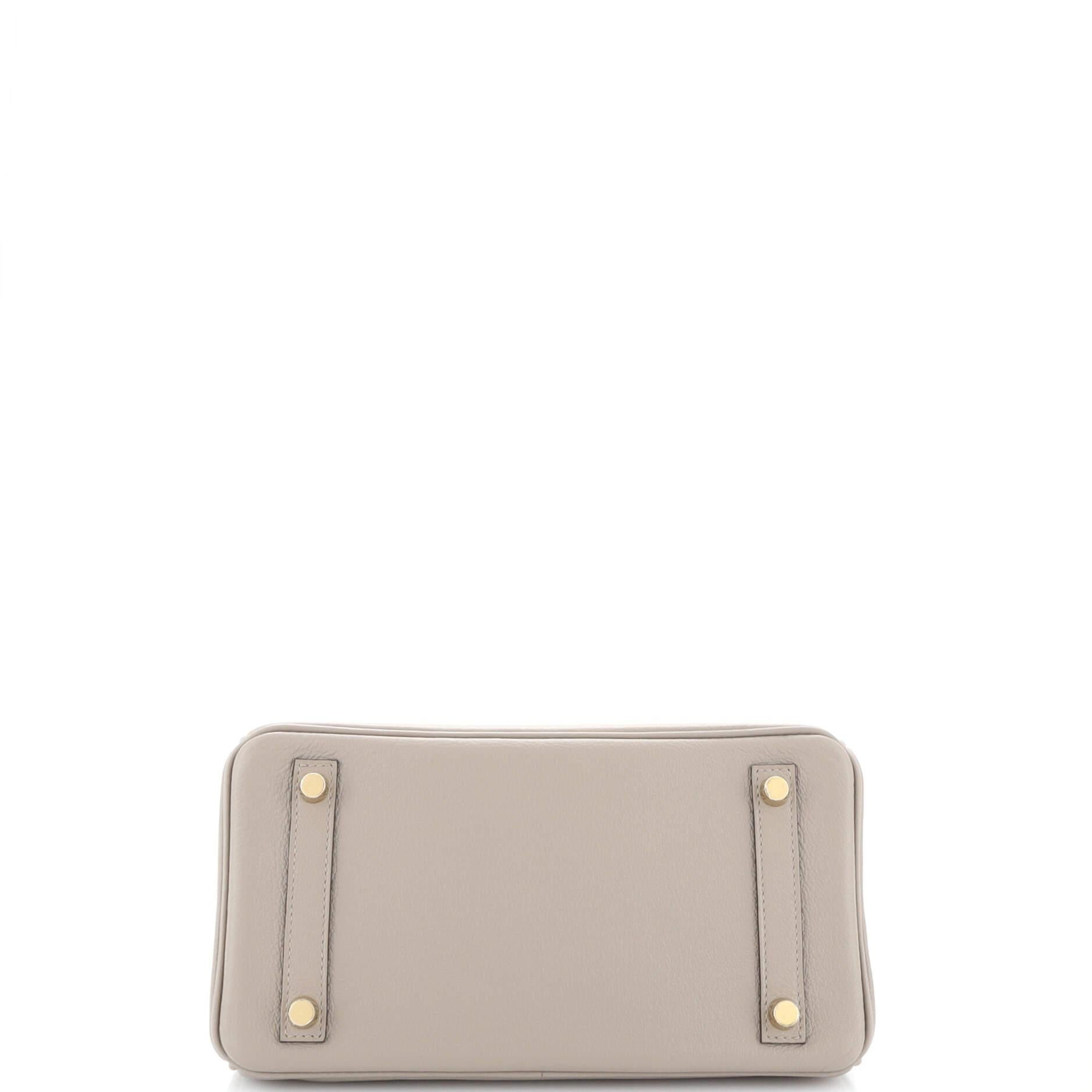 Women's or Men's Hermes Birkin Handbag Grey Novillo with Gold Hardware 25