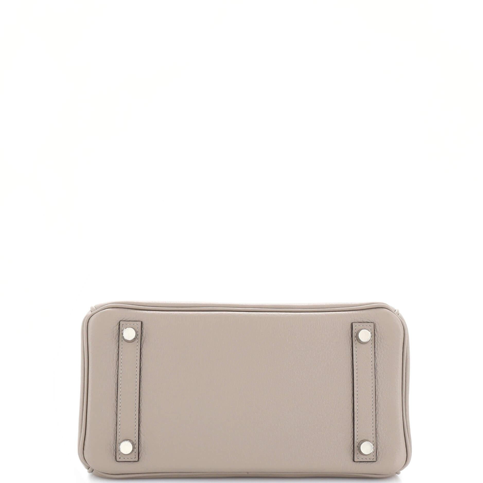 Hermes Birkin Handbag Grey Novillo with Palladium Hardware 25 1