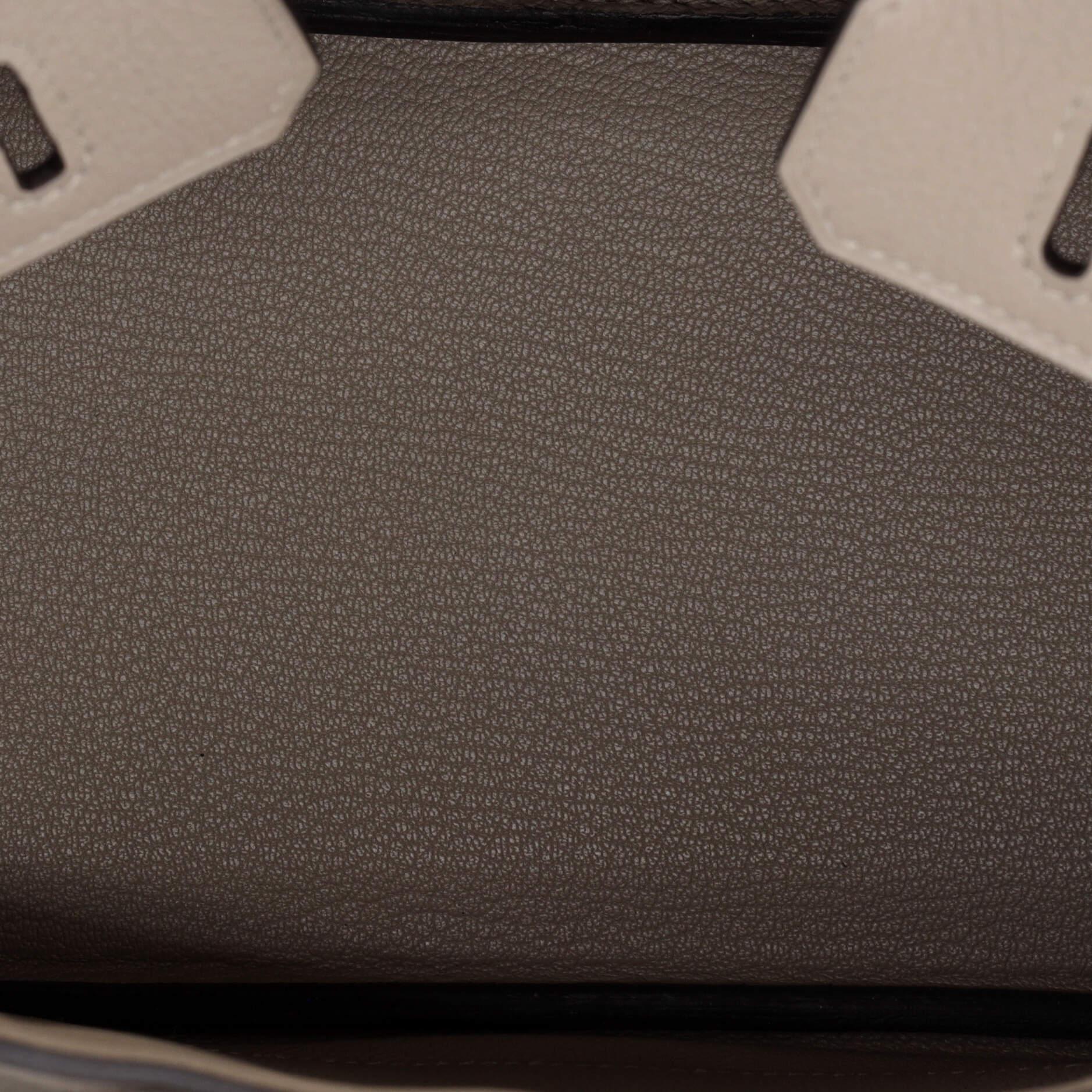 Hermes Birkin Handbag Grey Novillo with Palladium Hardware 25 2