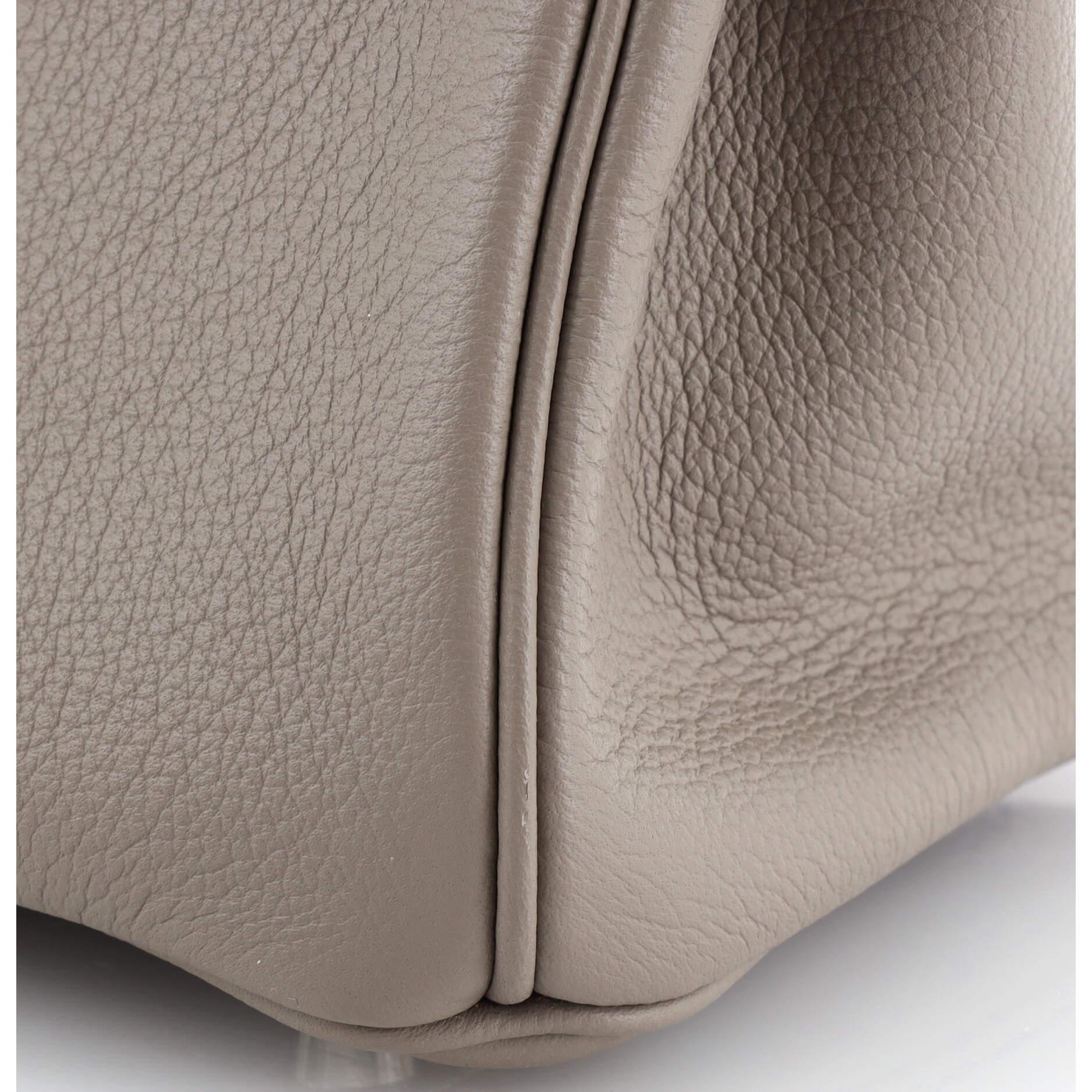 Hermes Birkin Handbag Grey Novillo with Palladium Hardware 25 4
