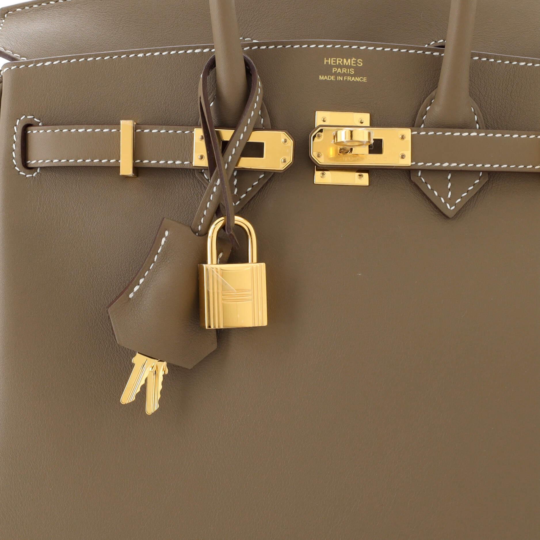 Hermes Birkin Handbag Grey Swift with Gold Hardware 25 3