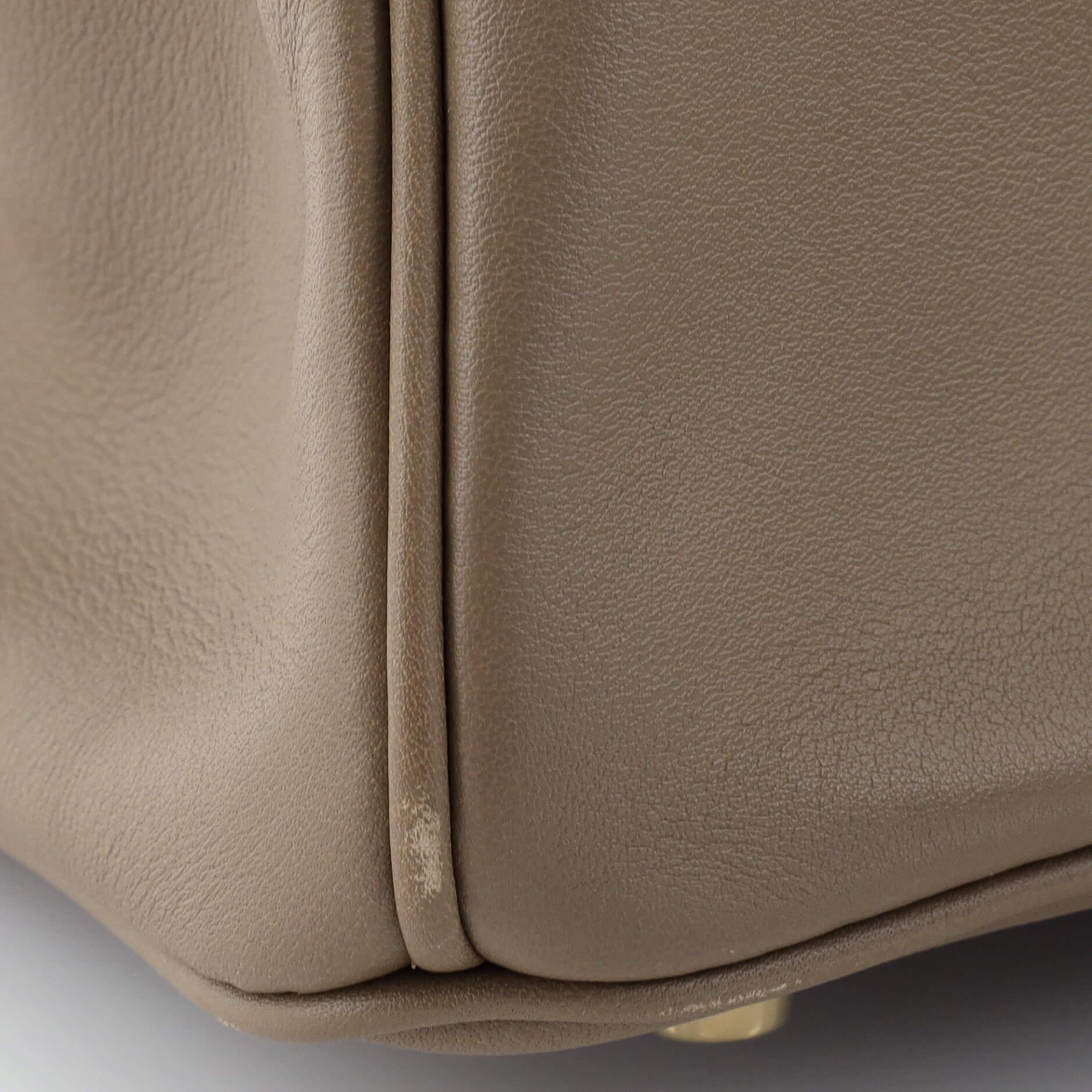 Hermes Birkin Handbag Grey Swift with Gold Hardware 25 5