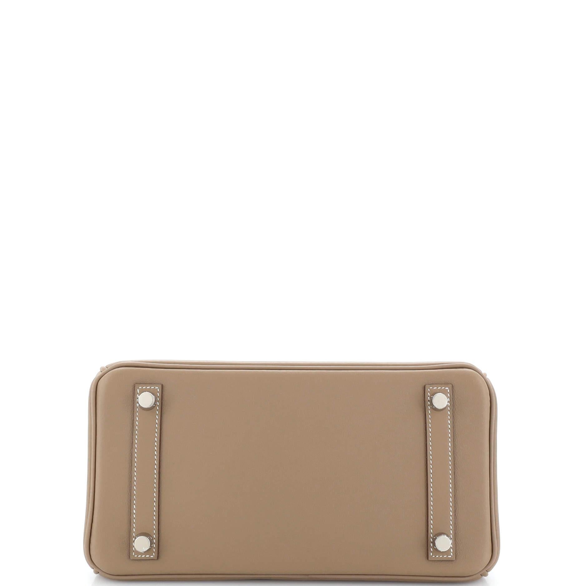Hermes Birkin Handbag Grey Swift with Palladium Hardware 25 1